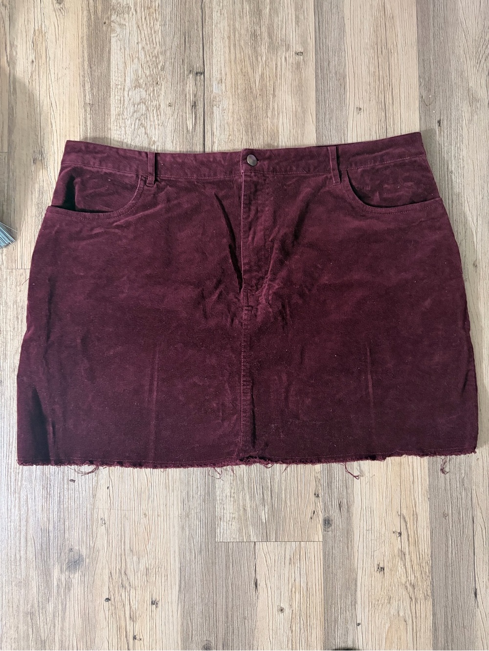 Forever 21 Burgundy Corduroy Mini Skirt